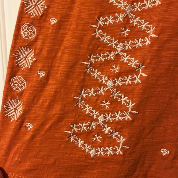 Easel orange Aztec embroidered top - Picture 4 of 4